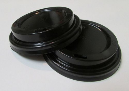 10oz, 12oz, 16 oz domed hot cup lid, black, 1,000 lids - coffee, tea for sale