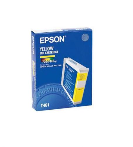 New Genuine Epson Stylus Pro 7000 Yellow Ink Toner T461 - Expired 2009 NIB NIP