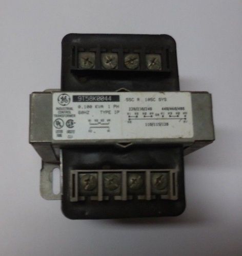 Ge industrial  control transformer type ip 0.100 kva  model # 9t58k0044 for sale