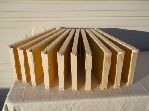 10 Hive body bee frames 9 5/8 Assembled with Foundation used in Beekeeping