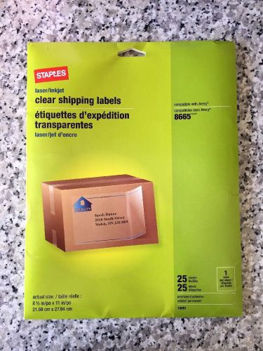 Laser/Inkjet Clear Shipping Labels