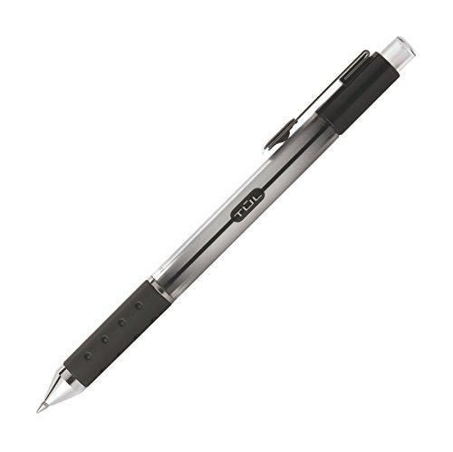NEW TUL Retractable Gel Pens 0.7mm Medium Point Rubberized Grip Black 4/pk