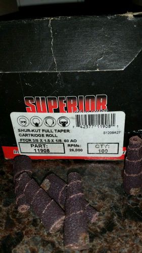 Superior  shur-kut full taper cartridge roll  flcl 3/8 x 1.5 x 1/8  60 ao for sale