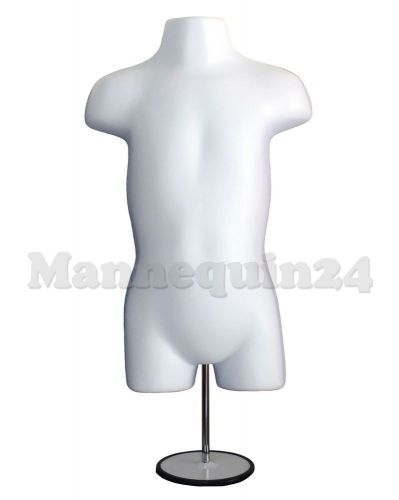 White toddler torso mannequin w/metal base *body form* for sale