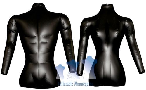 His &amp; her special - inflatable mannequin - torso forms with arms, black for sale