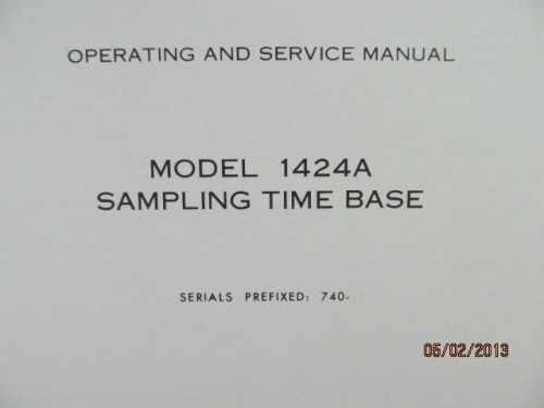 Agilent/HP 1424A Sampling time base delay generator service manual/schems 740-