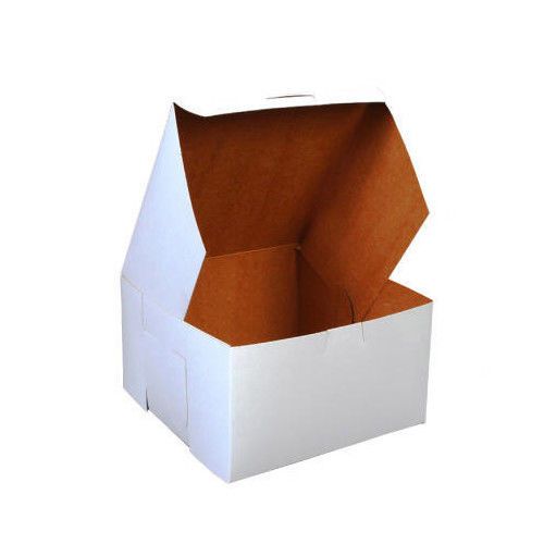 SCT® 4&#034; x 7&#034; Tuck-Top Bakery Boxes in White Set of 2