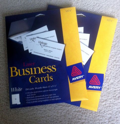 Avery Laser Business Cards 250 Count 2 packages!