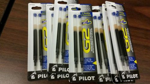 GENUINE Pilot G2 Fine Point refills Black #77241 and Blue #77240 (10 twin packs)