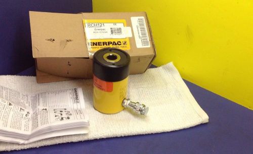 Enerpac rch-121, hydraulic hollow cylinder new! steel, 12 ton, 1.63 in stroke for sale