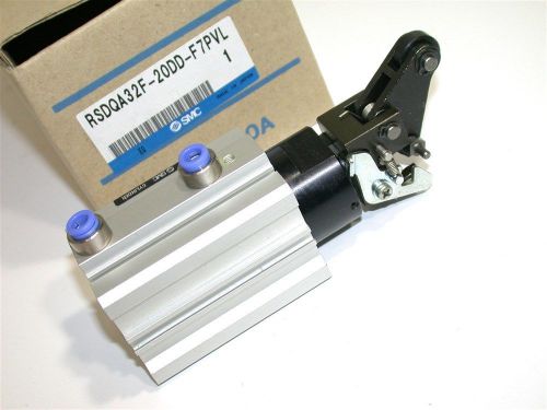 NEW SMC 3/4&#034; STROKE AIR STOPPER CYLINDER WITH LEVER RSDQA32F-20DD-F7PVL