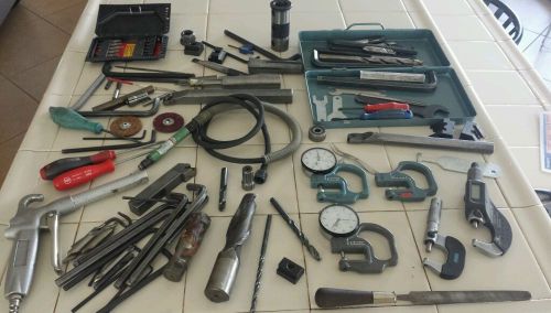 MACHINIST TOOLS, MITUTOYO GAGES, DRILLS , END MILLS, + MORE