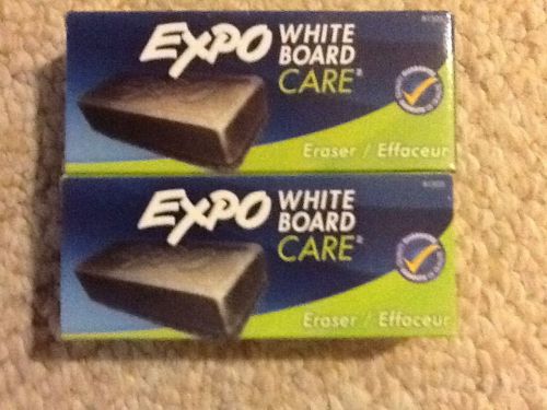 2 EXPO Dry Erasers White Board Care Eraser 5 1/8 x 1 1/4 (81505) Free Shipping