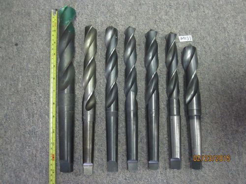 Lot of 7 Various Twist Drill HSS Black Oxide