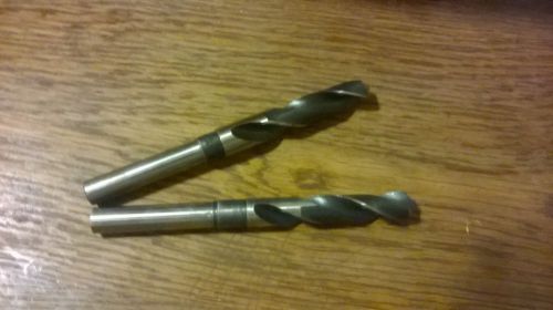 lot of 2 HS flatted 1\2 shank silver &amp; deming 118 point drill bits...