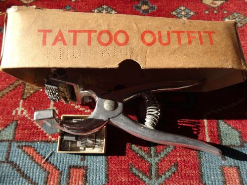 vintage cattle tatoo tool