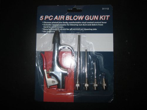 5 Pc Air Blow Gun Kit Rubber Tip Extension Tips For Compressor 1/4&#034; Female NPT