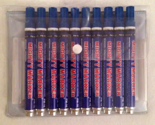Mighty marker blue bullet tip paint marker - set of 10 for sale