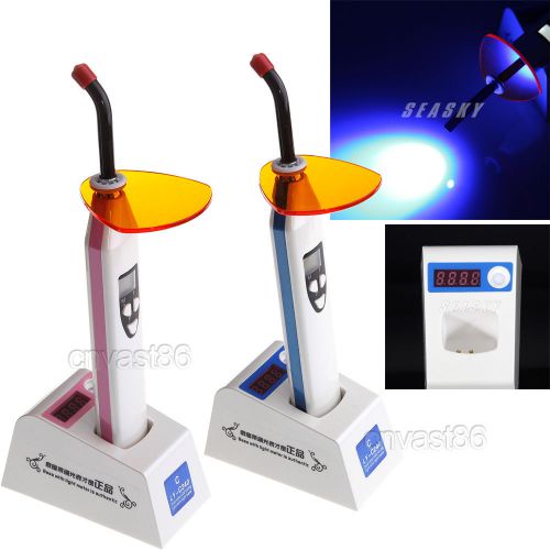 2 Colors Dental LED Curing Light Lamp Wireless Cordless Blue Light w/ photometer