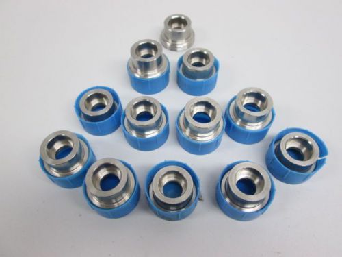 LOT 12 NEW ASSORTED  1-1/4 NPT TO 1/2IN SOCKET WELD ADAPTER SS PIPE D257157