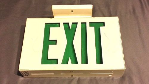 Exit Light Sign by Emergency Lighting &amp; Power Equipment Green