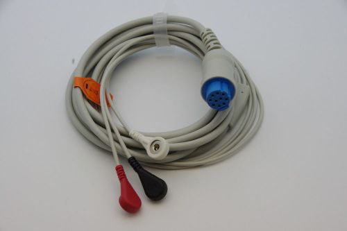 ECG/EKG 1 PIECE  Cable with 3 leads Datex Ohmeda GE S5 EKG NEW US seller
