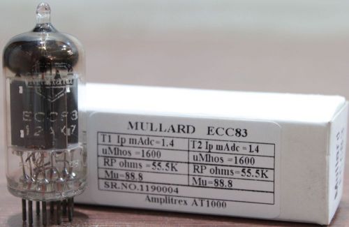 NOS 1x12AX7  ECC83 Mullard mC1 D getter long plate Amplitrex tested #1190004