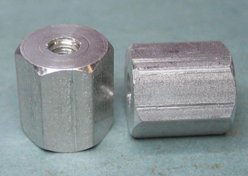 24 - pieces aluminum nut spacer standoff 7/16&#034;-long 3/8&#034;-hex 6-32 threads for sale