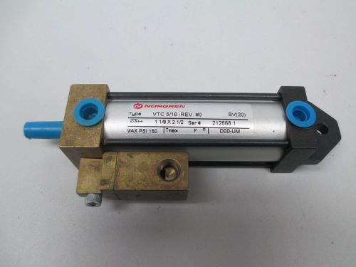 NEW NORGREN VTC 5/16 2-1/2 IN 1-1/8 IN 150PSI PNEUMATIC CYLINDER D261458