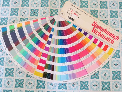 Pantone Matching System color Printing Inks 1989 Edition deck swatch