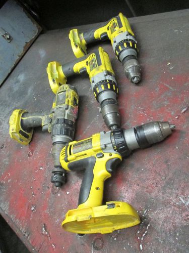 4 dewalt - 2/dc 926 -1/dc 987-1/dc 950  18 vt cordless 1/2&#034;  hammer drills for sale