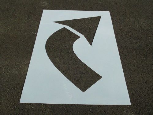 40&#034; Turning, Parking Lot Arrow Stencil, 1/16&#034; Re-Usable LDPE Plastic