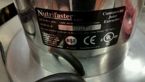 Nutrifaster N450 Commercial  Juice Extractor