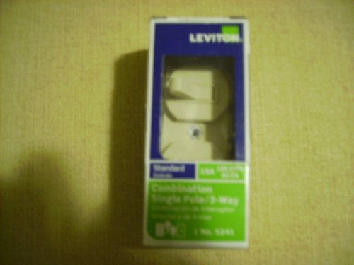 New Leviton 5241 Combinatoin singlepole/ 3 Way Side Wired Ivory