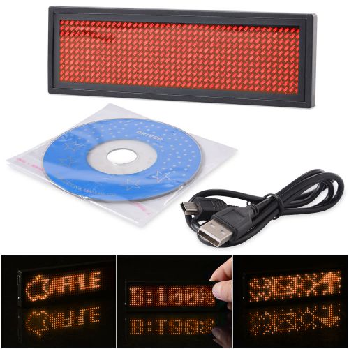 New led scrolling name badge tag message display sign board ld410 for sale