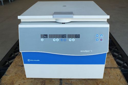 Fisher scientific accuspin 1 centrifuge with 4300 rpm rotor made in 2008 for sale
