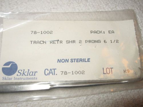 Sklar Instruments # 78-1002 - 6 1/2&#034; Tracheal Retractor Sharp Two Prong