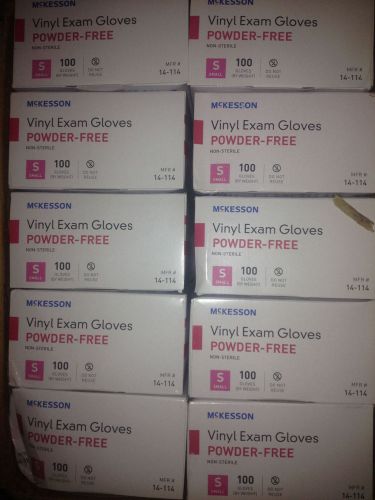 McKesson Vinyl Powder Free Exam Gloves 14-114 Small Case of 1000