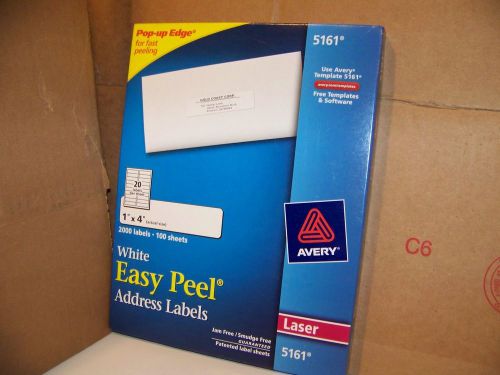Avery 5161 laser labels whitel - 1&#034; x 4&#034;, new for sale