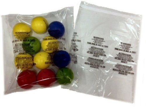 400 piece combo pack suffocation warning 2 mil flat poly bags: 4 sizes. 100 e... for sale