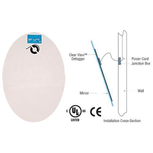 Crl 24&#034; x 32&#034; clear view™ oval mirror defogger for sale