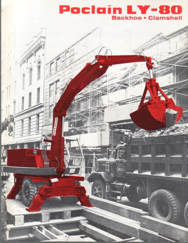 1969 POCLAIN LY 80  BACKHOE CLAMSHELL BIG EQUIPMENT CONSTRUCTION BROCHURE