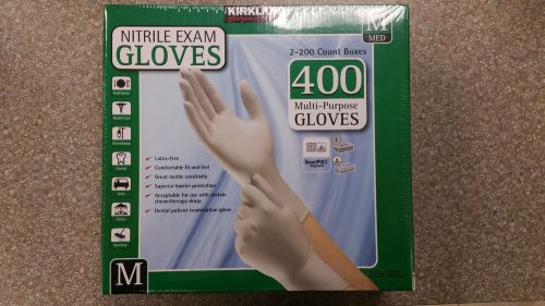 Kirkland Signature Nitrile Exam Gloves - 400 ct.- Medium, Latex Free  Single Use