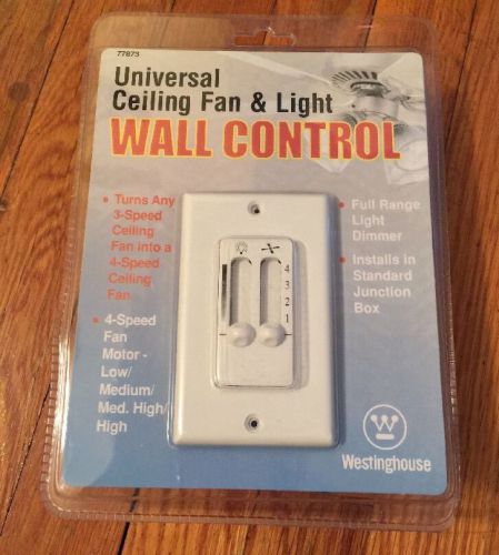 Westinghouse Ceilng Fan and Light Wall Control Part # 77873. New, Sealed OEM