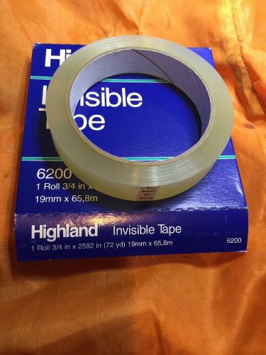 NEW Highland Invisible Tape 6200 (72 Yd)
