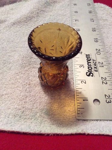Amber glass  toothpick holder Urn Or Vase Style