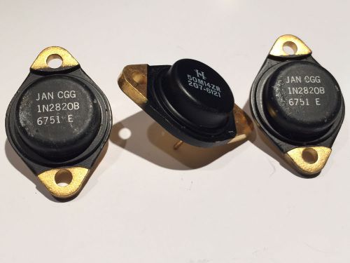 Rare!! 1n2820b 50 watt zener power diode gold/black vintage to-3 pkg for sale