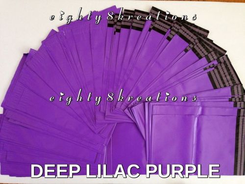 100 DEEP LILAC PURPLE Color 6.5x9 Flat Poly Mailers Shipping Envelope Bags