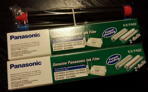 Genuine Panasonic KX-FA92 Fax Ink Film 2 Boxes + 1 roll (5 Rolls total)