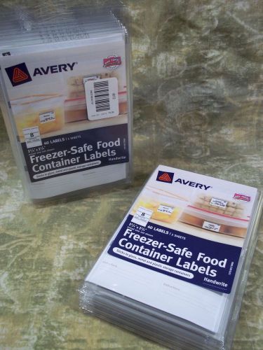 3 Packs Avery Freezer Safe Food Contr Labels , 40 pack/120 total, 1.75&#034; x 1.25&#034;
